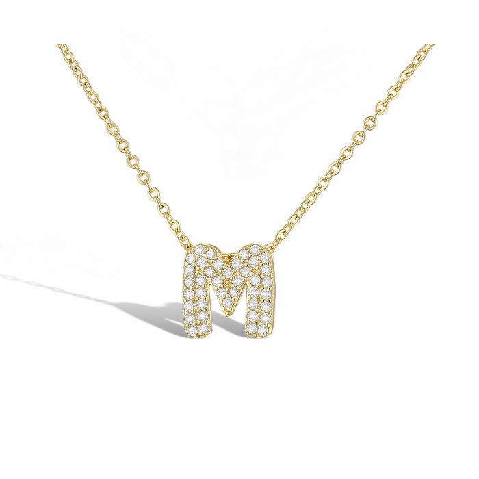 Christine 18K Gold M Necklace