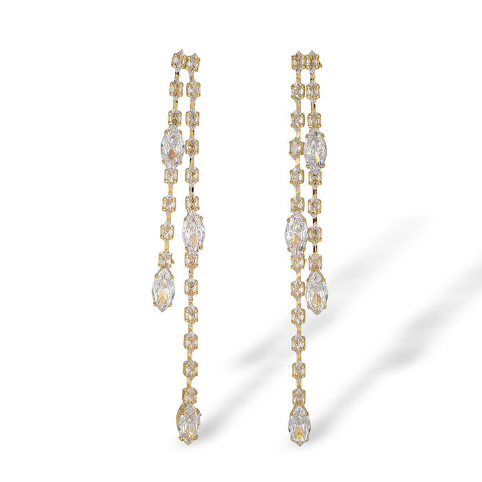 Clarence 14K Gold Marquise Drop Earrings