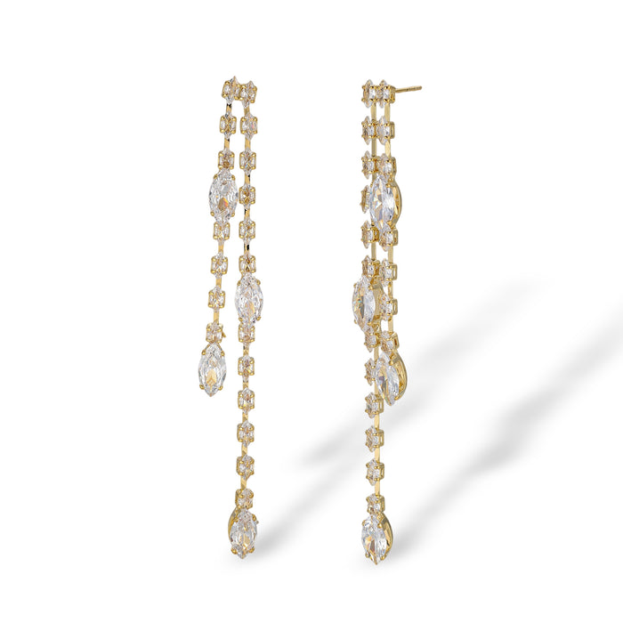 Clarence 14K Gold Marquise Drop Earrings
