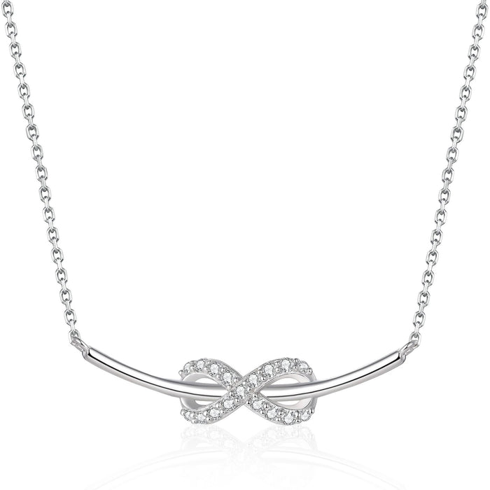 Cléante White Infinity Symbol Necklace