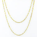 Clear Quartz long station necklace - April Birthstone