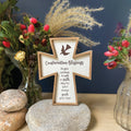 Confirmation Framed Standing Cross Plaque
