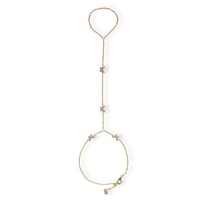Cordélie 18K Gold Butterfly Linked Finger Bracelet