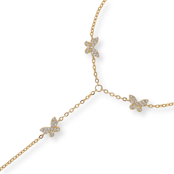 Cordélie 18K Gold Butterfly Linked Finger Bracelet
