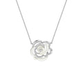 Cosima White Rose Mother-of-Pearl Floral Necklace