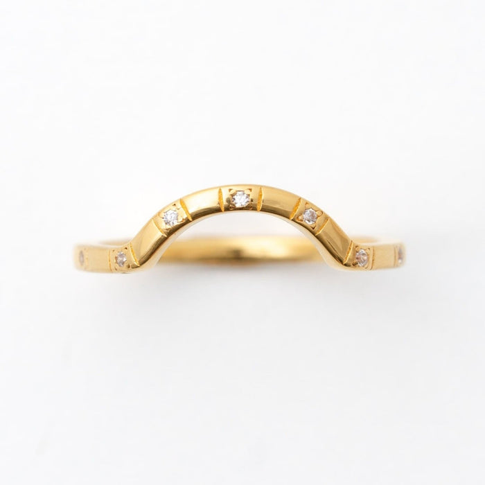 Curved Cz Stacking Ring