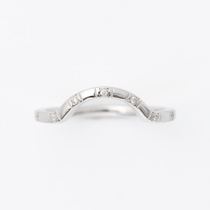 Curved Cz Stacking Ring