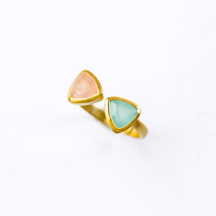 A pink and aqua chalcedony ring. Personalized birthstone ring, adjustable birthstone ring, custom chalcedony ring, pink and blue cotton candy crystal ring, Custom gemstone rings, personalized garnet ring, purple amethyst jewelry, aqua chalcedony ring, clear quartz gemstone, green onyx ring, moonstone jewelry, ruby custom ring, peridot gemstone ring, kyanite custom jewelry, pink chalcedony ring, citrine birthstone ring, blue topaz jewelry, adjustable gemstone rings, unique gemstone rings, custom birthstone
