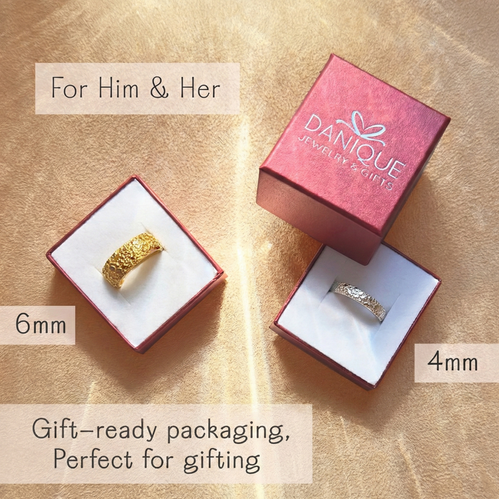 Custom Dog Nose Print Ring, 6mm Pet Memorial Band