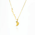 Custom Mom Nameplate Necklace with Footprint Charms