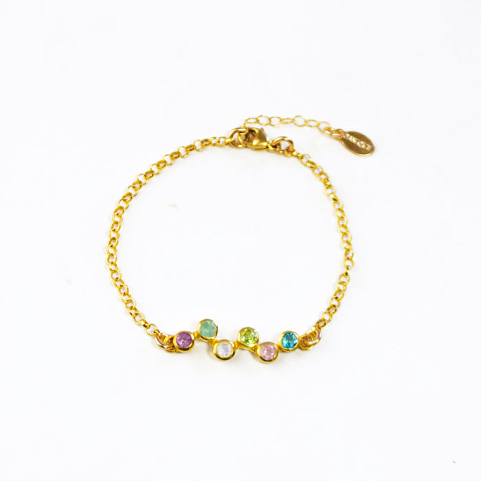 Custom ZigZag Birthstone Bracelet
