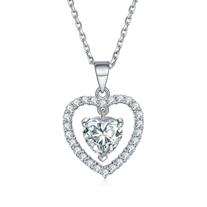Cybèle White Heart Necklace