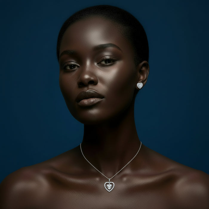 Cybèle White Heart Necklace