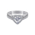 Cybèle White Heart Ring Set