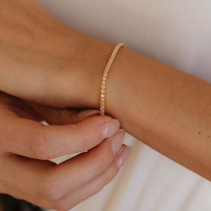 CZ White Stone Tennis Bracelet
