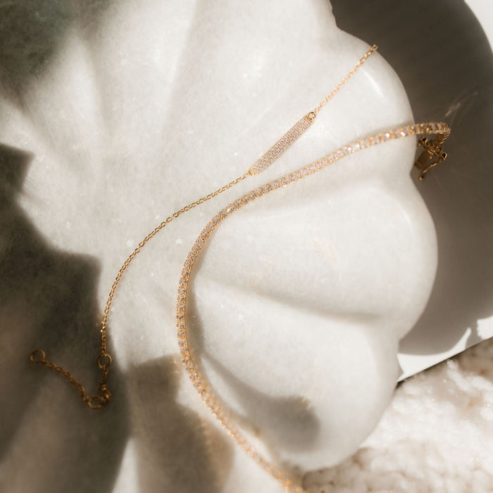 CZ White Stone Tennis Bracelet