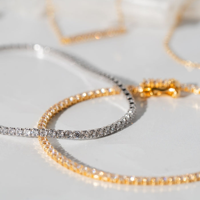 CZ White Stone Tennis Bracelet