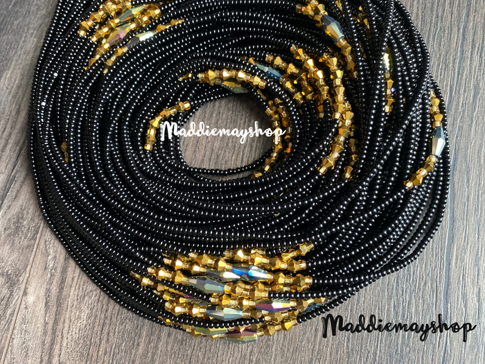 Czezh Beads- Waist Beads – 45"–50" |African Waist Bead| Frosted | Choose Your Favorite Color | Price Per Waist Bead | Handmade Tie-On Beads for Women or Girls