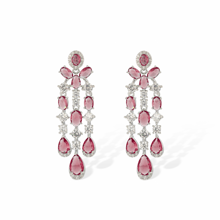 Daggard Green Teardrop Oval Drop Earrings & Necklace Set