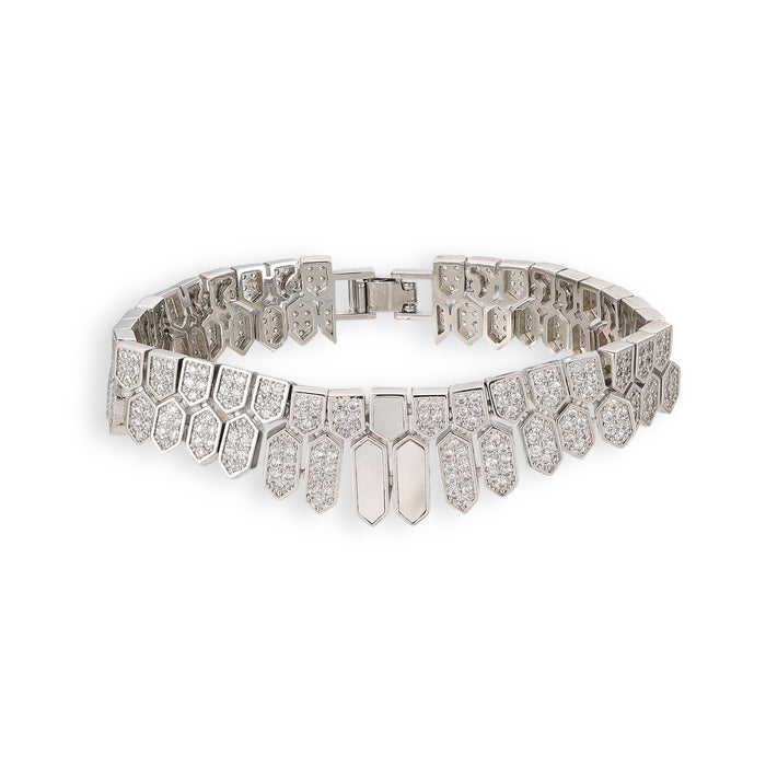 Daglina White Shield Mother-of Pearl Bracelet