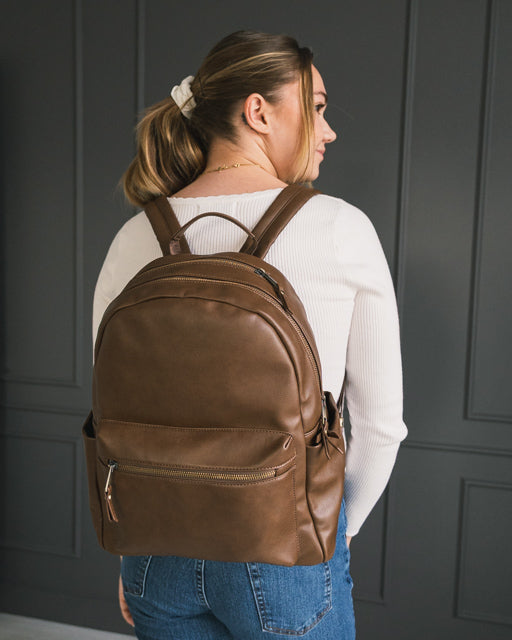 Dakota Backpack | Mocha Work or School Laptop Bag