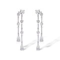 Danica White Heart Teardrop Earrings