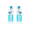 Dellarose Blue Emerald Earrings