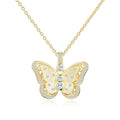 Delphine 14K Gold Butterfly Moissanite Necklace