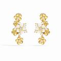 Denise 18K Gold Floral Drop Earrings