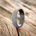 DOMED PROFILE WEDDING BAND WITH SANDBLASTED FINISH - BLACK ZIRCONIUM (6MM) - SIZE 9 1/4-1