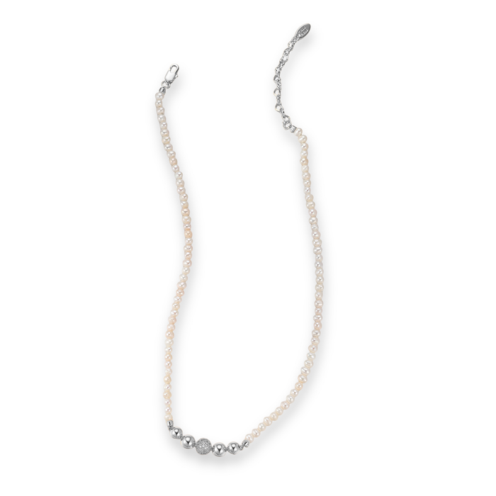 Domitilla 18K Gold Bead Pearl Necklace