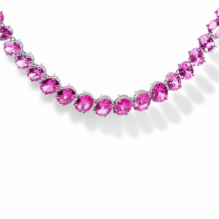 Dörte Pink Oval Necklace