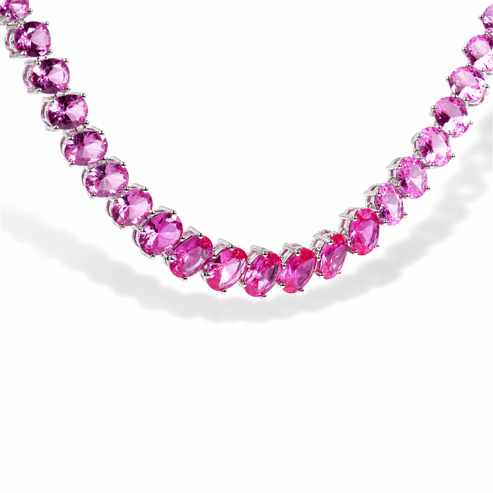 Dörte Pink Oval Necklace