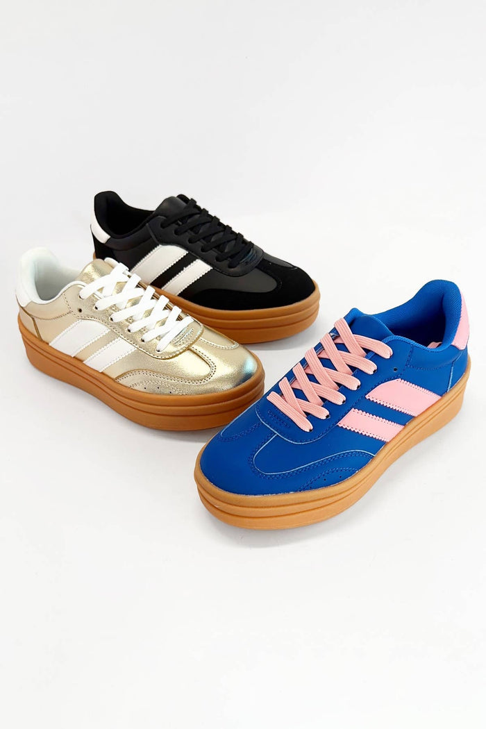 Double Strap Design Platform Sneakers