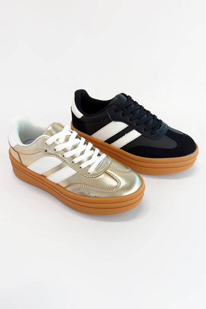 Double Strap Design Platform Sneakers