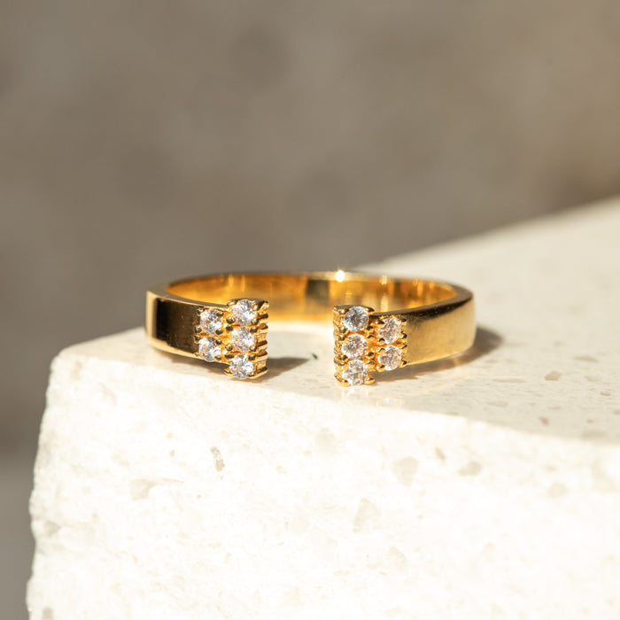 Duo CZ Gap Ring