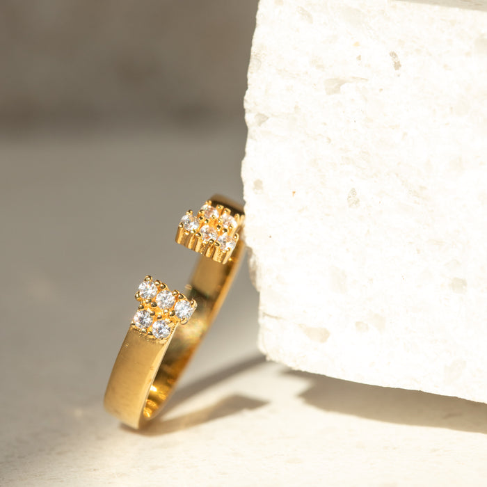 Duo CZ Gap Ring