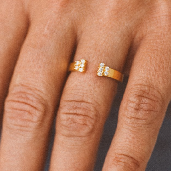 Duo CZ Gap Ring