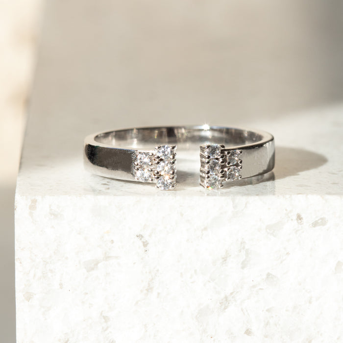 Duo CZ Gap Ring
