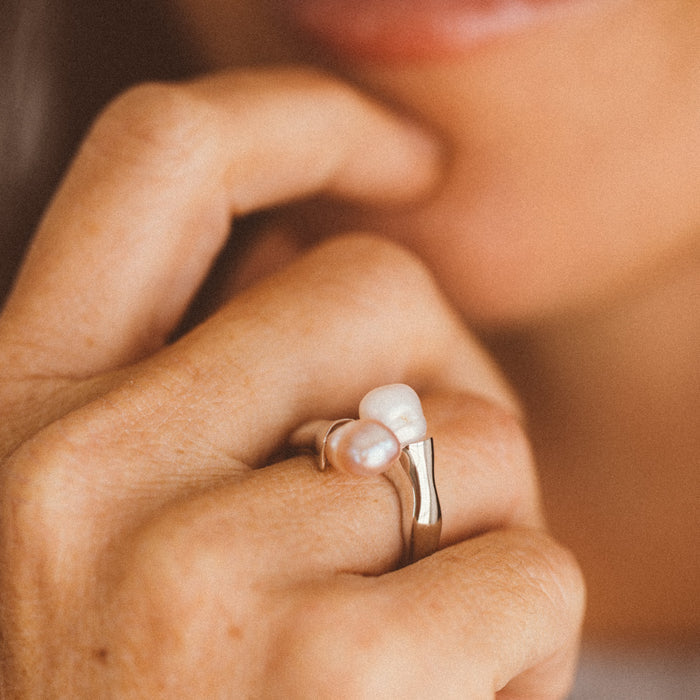 Duo Pearl Ring