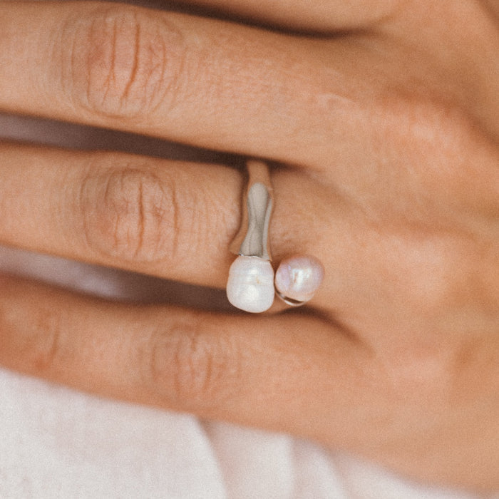 Duo Pearl Ring