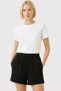 Elastic Draw Sting Waist Shorts with Pockets