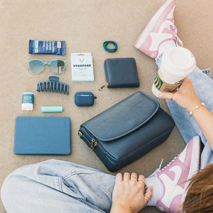 Ellie Crossbody | Vegan Leather Bag | Navy