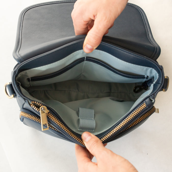 Ellie Crossbody | Vegan Leather Bag | Navy
