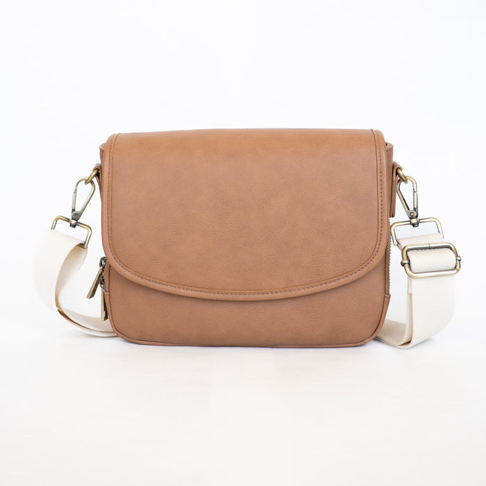 Ellie Crossbody | Vegan Leather Bag | Saddle