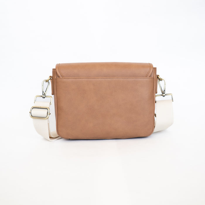 Ellie Crossbody | Vegan Leather Bag | Saddle