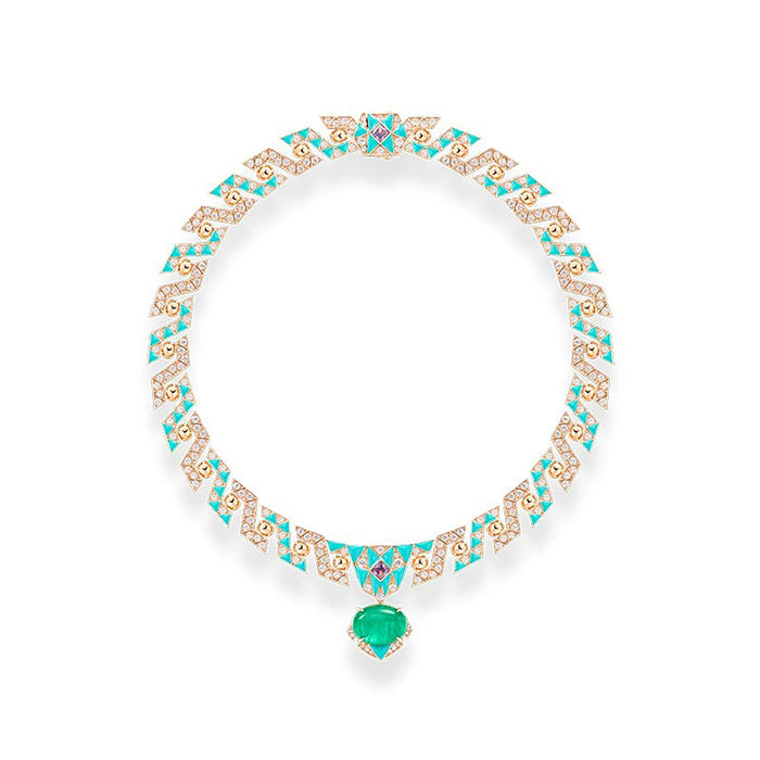 Elsgard Green Oval Necklace