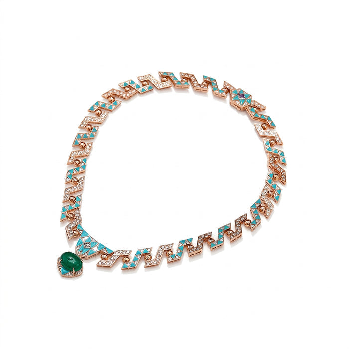 Elsgard Green Oval Necklace