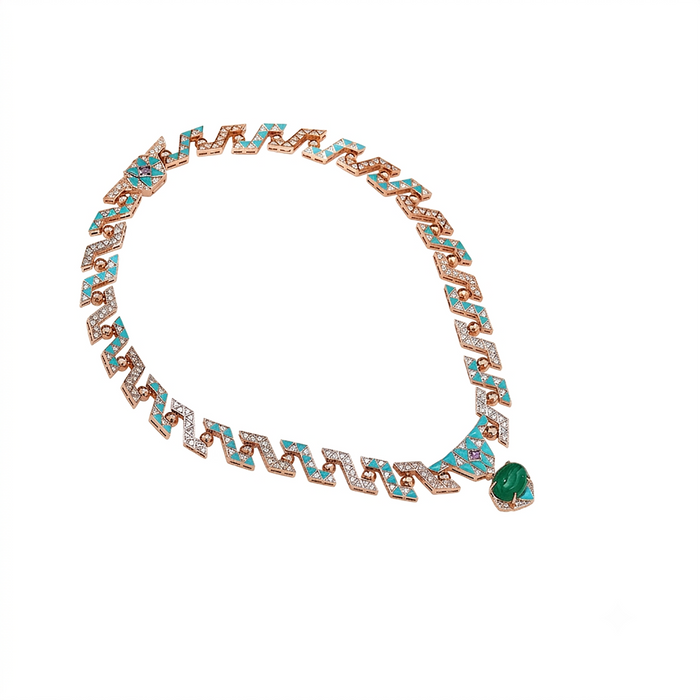 Elsgard Green Oval Necklace
