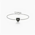 Émaillé Black Shell Heart Bracelet